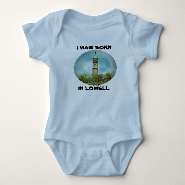 Jag Föddes I Lowell Baby Body Tröja (Framsida)