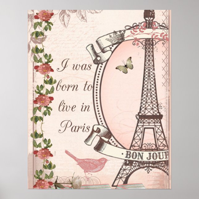 Jag föddes till Paris Poster (Framsidan)