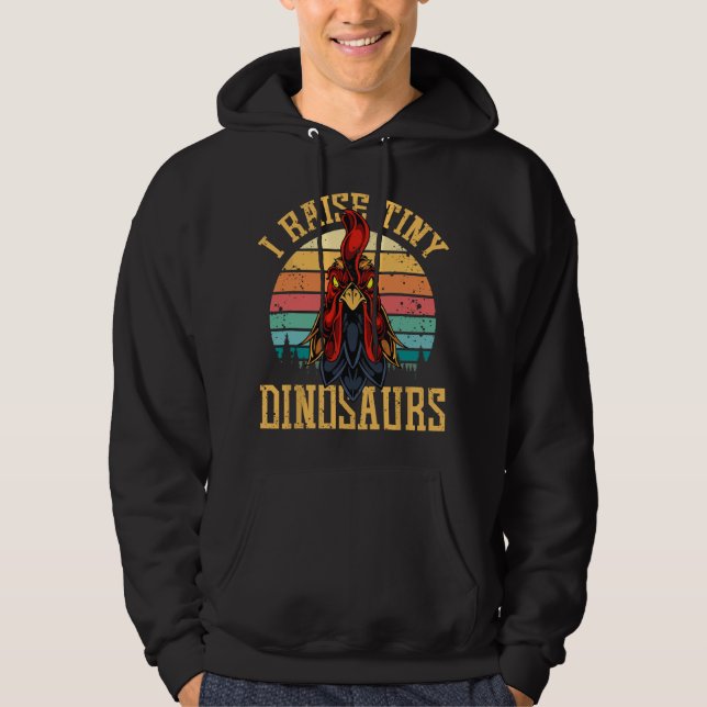 Jag föder små dinosaurier tuppar hönsfamilj Chi Hoodie (Framsida)