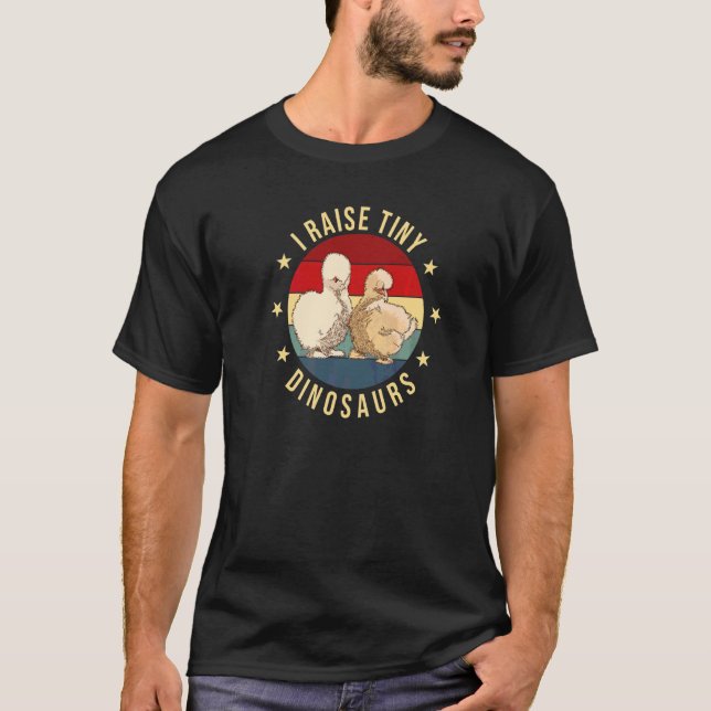Jag föder upp små dinosaurier Silkeskyckling T Shirt (Framsida)