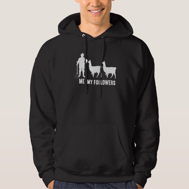 Jag följer Alaca Llama Alpacas Alpaca Alpaca Hoodie (Framsida)