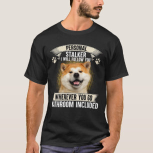 Jag följer dig Akita Älskare T Shirt