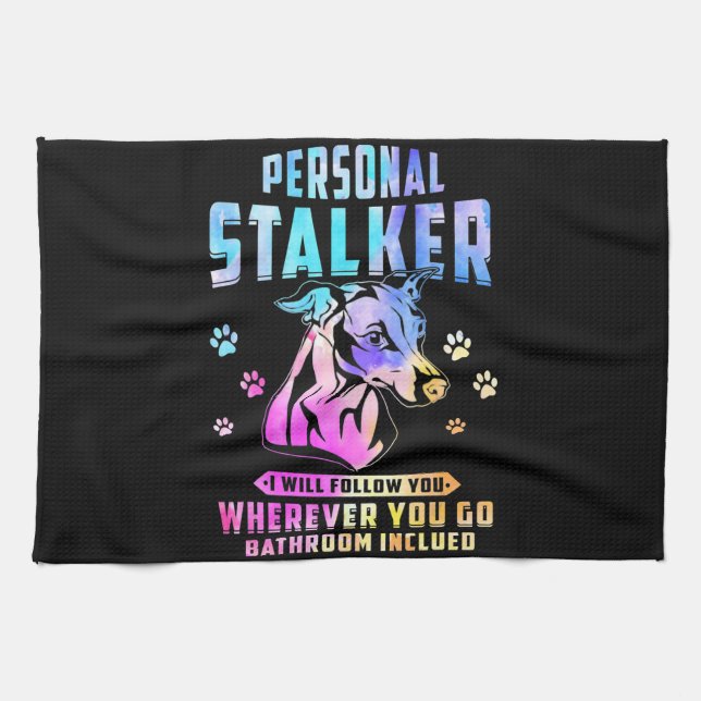 Jag följer efter dig med hjälp av personliga stavn kökshandduk (Horisontell)