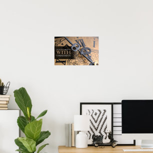 "Jag följer igenom" Motiveringsbekräftelse Poster