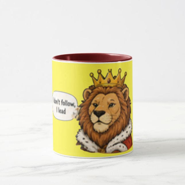 Jag Följer Inte, Jag Leder | Motiverande Kaffe  Mugg (Center)