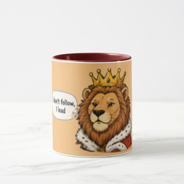Jag Följer Inte, Jag Leder | Motiverande Kaffe  Mugg (Center)
