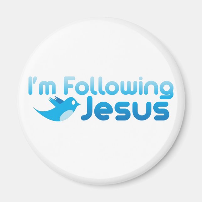Jag följer Jesus Kristus. Magnet (Framsidan)