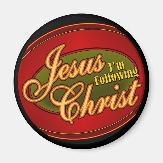 Jag följer Jesus Kristus Magnet (Framsidan)