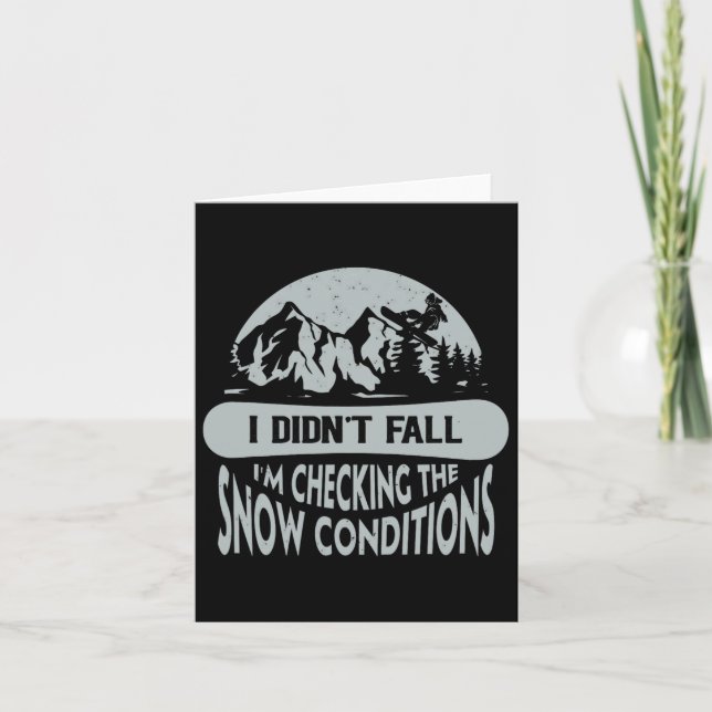 Jag föll inte, jag kontrollerar snöförhållandena S Kort (Framsida)