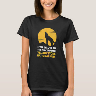 Jag förälskade mig i yellowstone park Nationalpark T Shirt