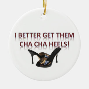 Jag förbättrar får dem Cha-Cha häl! Julgransprydnad Keramik