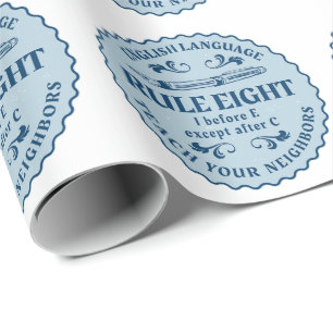 Jag före E utom efter C Rule Funny Presentpapper