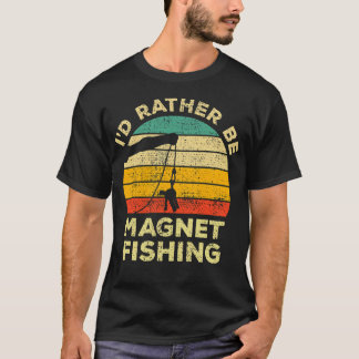Jag föredrar att fiska med magnet Gammalt present T Shirt