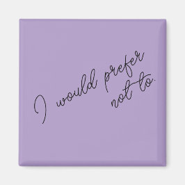 Jag föredrar att inte magnet