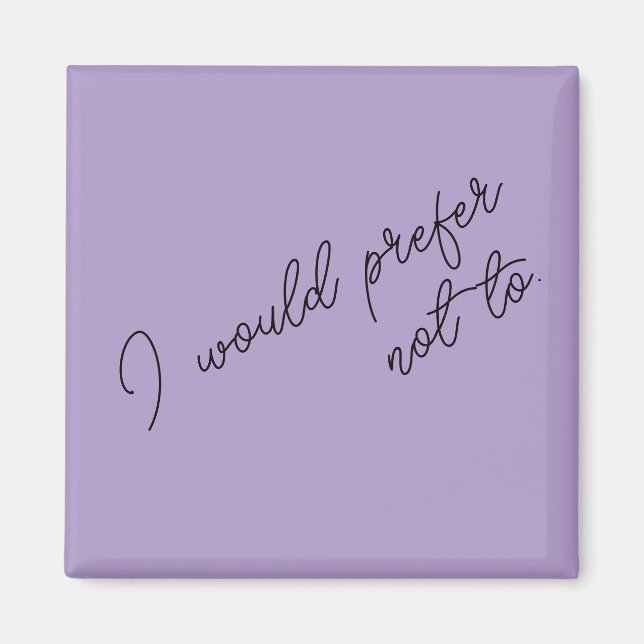 Jag föredrar att inte magnet (Framsidan)