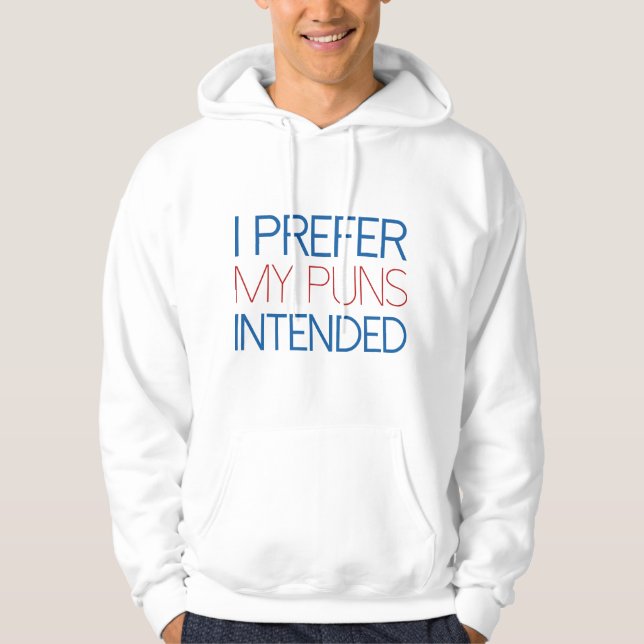 Jag föredrar att mina punkter är tänkta hoodie (Framsida)