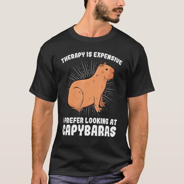 Jag föredrar att tittar på kapybaras capybara t shirt (Framsida)