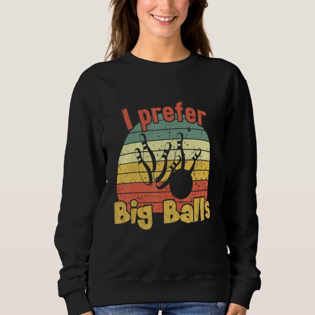 Jag föredrar Big Bollar Retro Bowling T Shirt (Framsida)