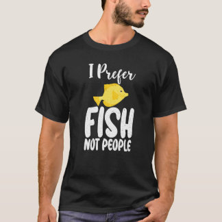 Jag föredrar fisk inte människor rolig fiskägare p t shirt