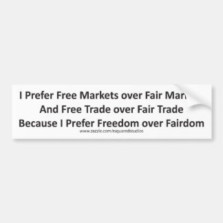 Jag föredrar frihet över rättvisa bildekal