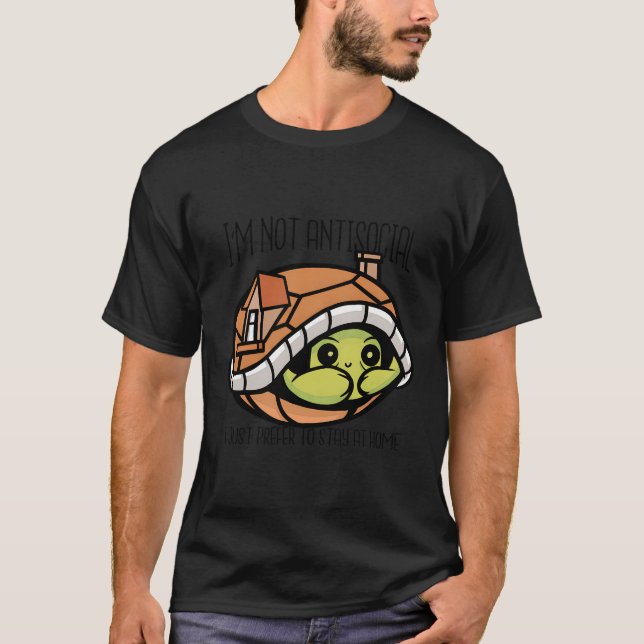 Jag föredrar inte att stanna hemma. t shirt (Framsida)