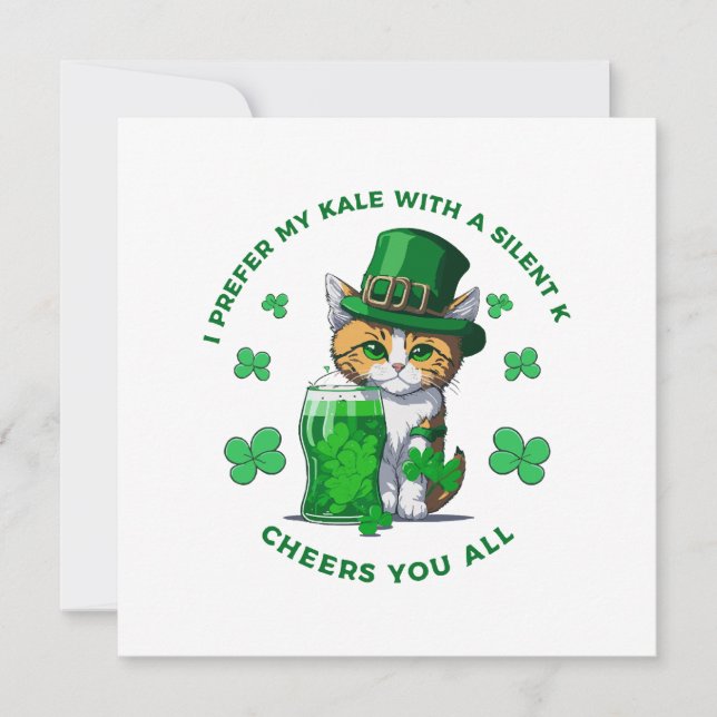 Jag föredrar min kale med ett tyst K Rolig älskare Inbjudningar (Framsida)