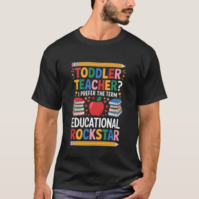 Jag föredrar termen pedagogisk rockstjärna, dagis  t shirt (Framsida)