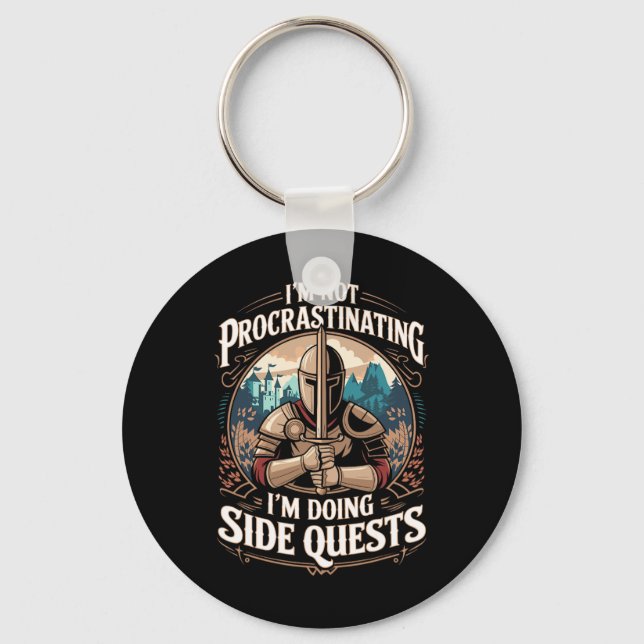 Jag förhalar inte Funny Side Quests Spelare 3  Nyckelring (Framsida)