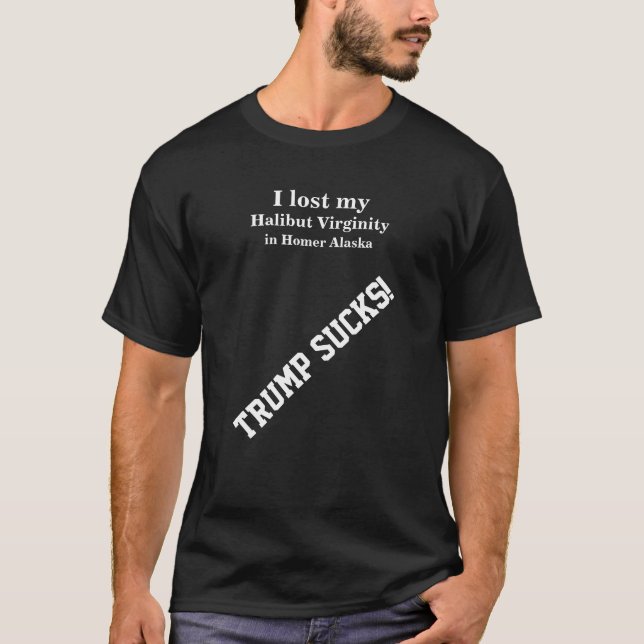 Jag förlorade min Halibut-oskuld i Homer Alaska T Shirt (Framsida)