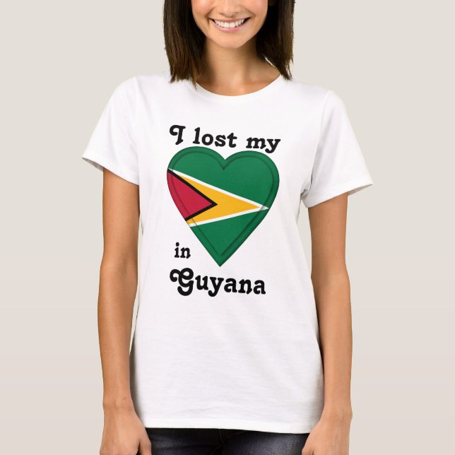 Jag förlorade min hjärta i Guyana T-shirt (Framsida)