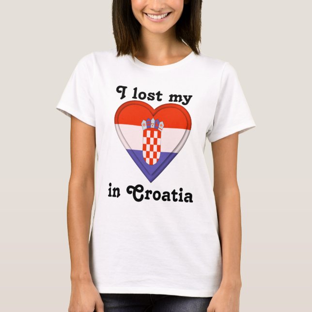 Jag förlorade min hjärta i Kroatien T-shirt (Framsida)