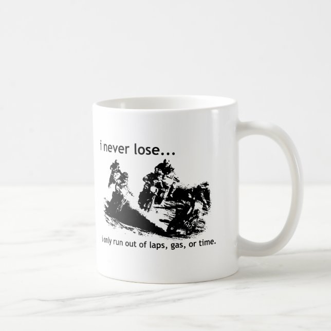 Jag förlorar aldrig Dirt Bike Motocross Mugg (Höger)