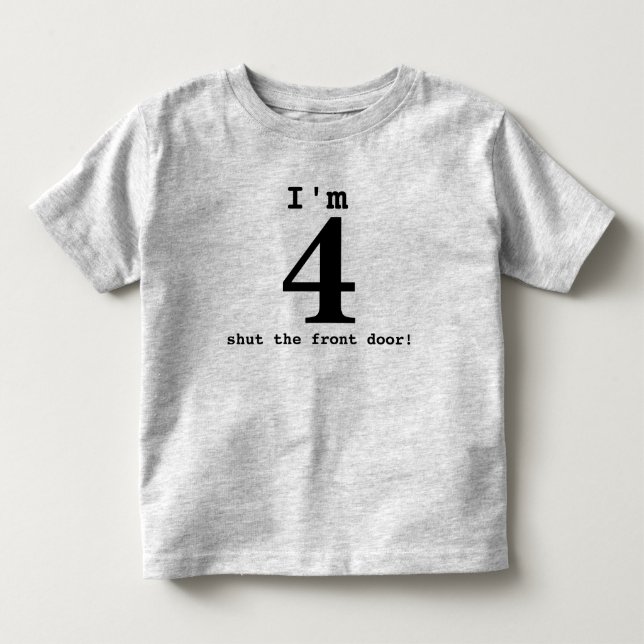Jag förmiddag 4… stängde ytterdörren! tee shirt (Framsida)