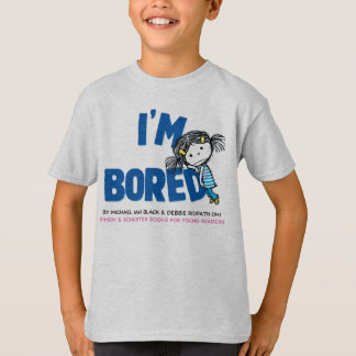 Jag förmiddagen BORRADE unge T-tröja, uttråkad T-shirt