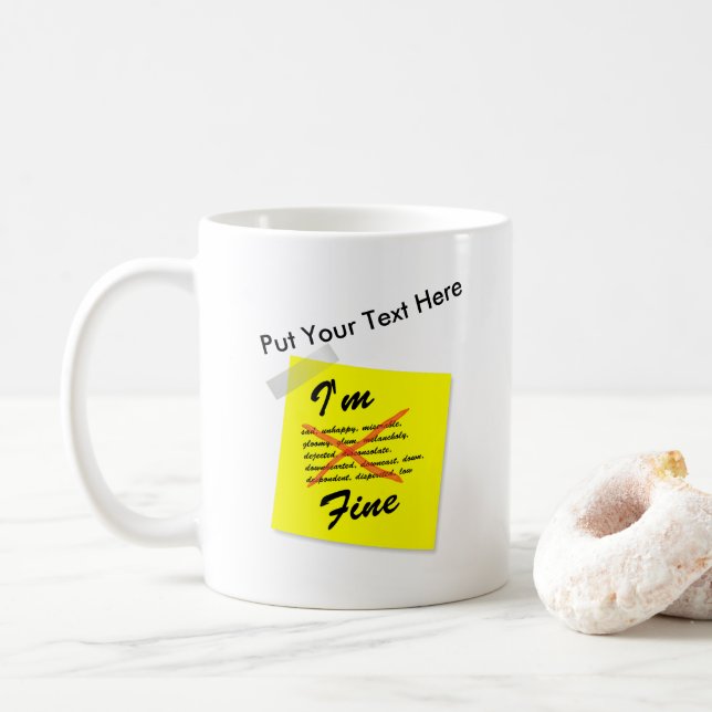 Jag förmiddagen bötfäller Posta-honom noterar Kaffemugg (Med munk)