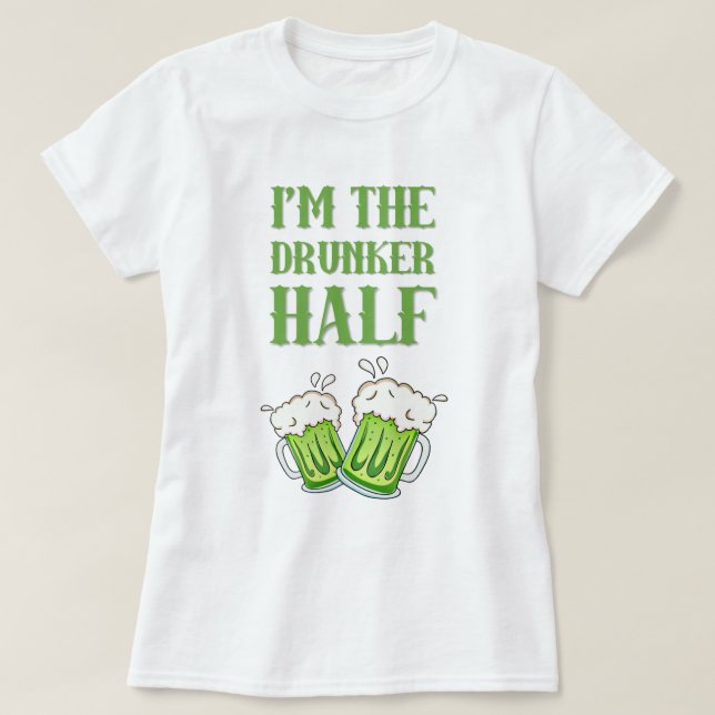 Jag förmiddagen den mer berusade halvan kopplar tee shirt (Design framsida)