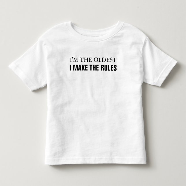 Jag förmiddagen det äldst mig gör regler tee shirt (Framsida)