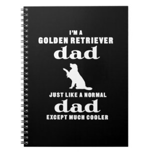 Jag förmiddagen en guld- Retrieverpappa undantar Anteckningsbok