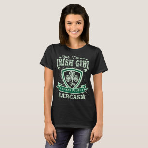 Jag förmiddagen en irländsk flicka mig talar den t shirt