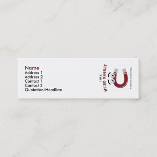 Jag förmiddagen en kuslig magnet profilerar mini visitkort