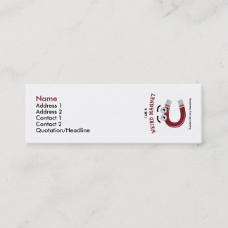 Jag förmiddagen en kuslig magnet profilerar mini visitkort