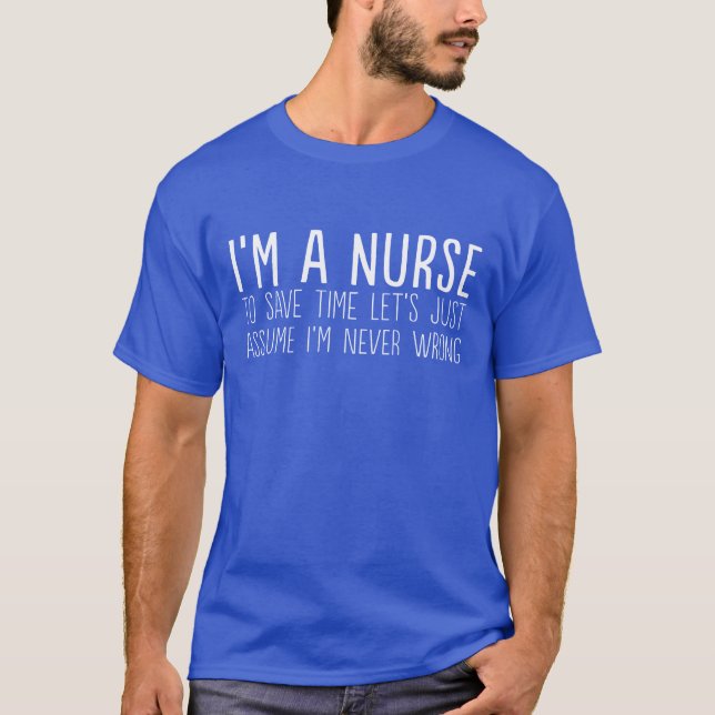 Jag förmiddagen en sjuksköterska l5At oss anta T Shirt (Framsida)