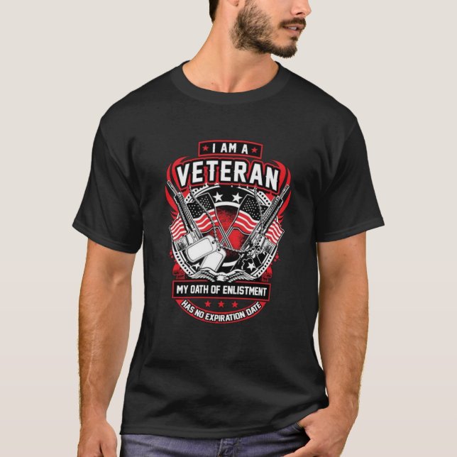 Jag förmiddagen en veteraned har ingen förfallodag t shirt (Framsida)