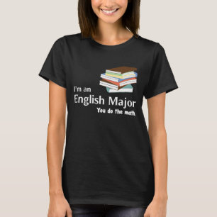 Jag förmiddagen ett engelska ha som huvudämne di tee shirt