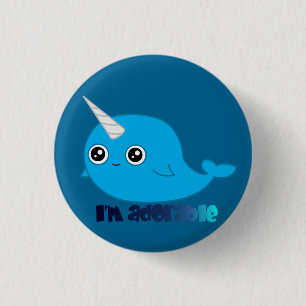 Jag förmiddagen förtjusande Narwhal knäppas Knapp
