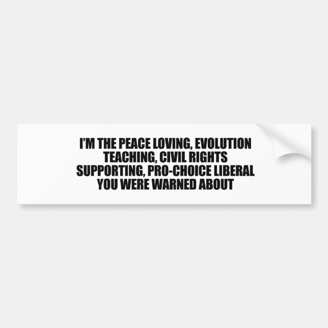 Jag förmiddagen liberalen dig varnades omkring bildekal (Framsidan)