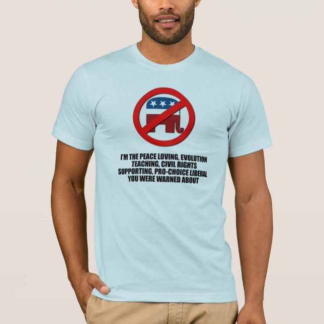 Jag förmiddagen liberalen dig varnades omkring t shirt (Framsida)