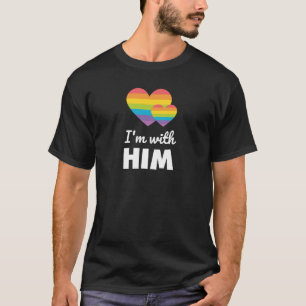 Jag förmiddagen med honom LGBTQ-regnbågebögen T Shirt