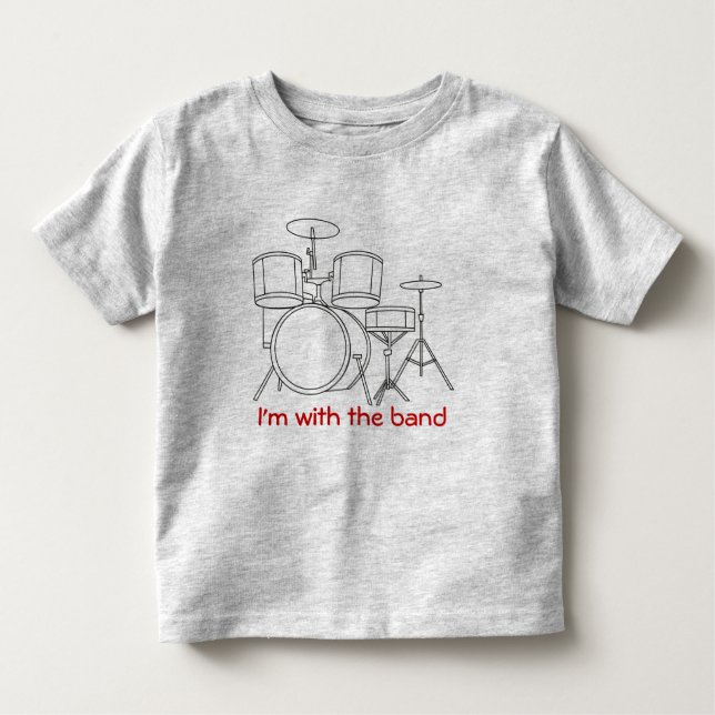 Jag förmiddagen med musikbandT-tröjasvarten T-shirt (Framsida)