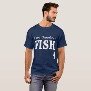 Jag förmiddagen, mig fiskar därför t-shirt
